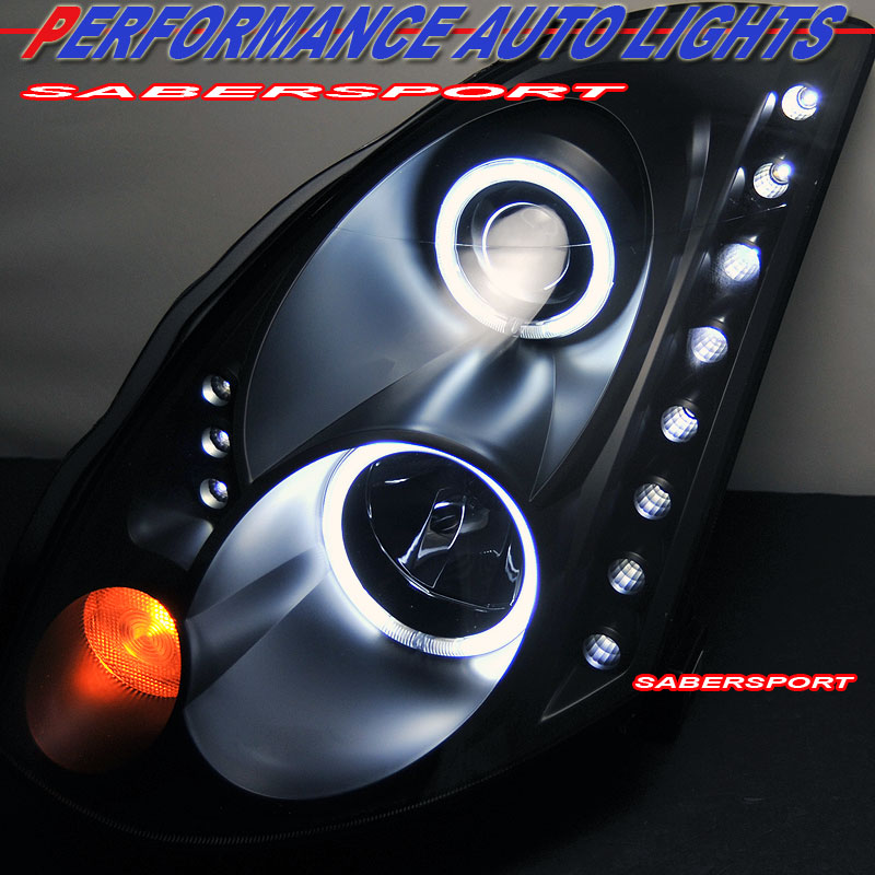 Aftermarket Black Halo Projector Headlights G35driver Infiniti Aftermarket Black Halo Projector Headlights