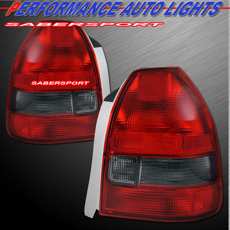 19962000 HONDA CIVIC DX/CX 3DR HATCHBACK RED SMOKE TAIL LIGHTS PAIR 97